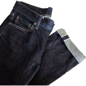 Uniqlo Selvedge Skinny Jeans Women's 10 (W32x30) Dark Blue Wash Straight Leg‎